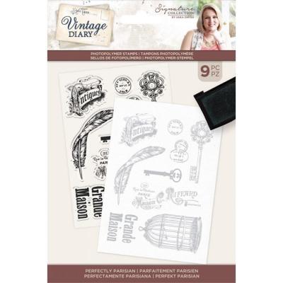 Crafter's Companion Vintage Diary Clear Stamps - Perfectly Parisian